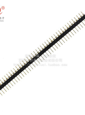 1X40pin 40针 2.54mm脚距 单排镀金圆孔排针 单排针接插件 铜针