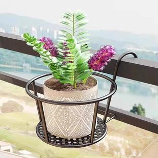 花盆挂架栏杆多肉绿萝花架子室内置物架 阳台花架家用铁艺悬挂式