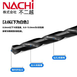 NACHI不二越6520日本进口含钴高速钢不锈钢钻头高硬直柄麻花钻