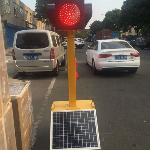 浙江太阳能交通信号灯机动车行人指示灯 一体式红绿灯可移动交通