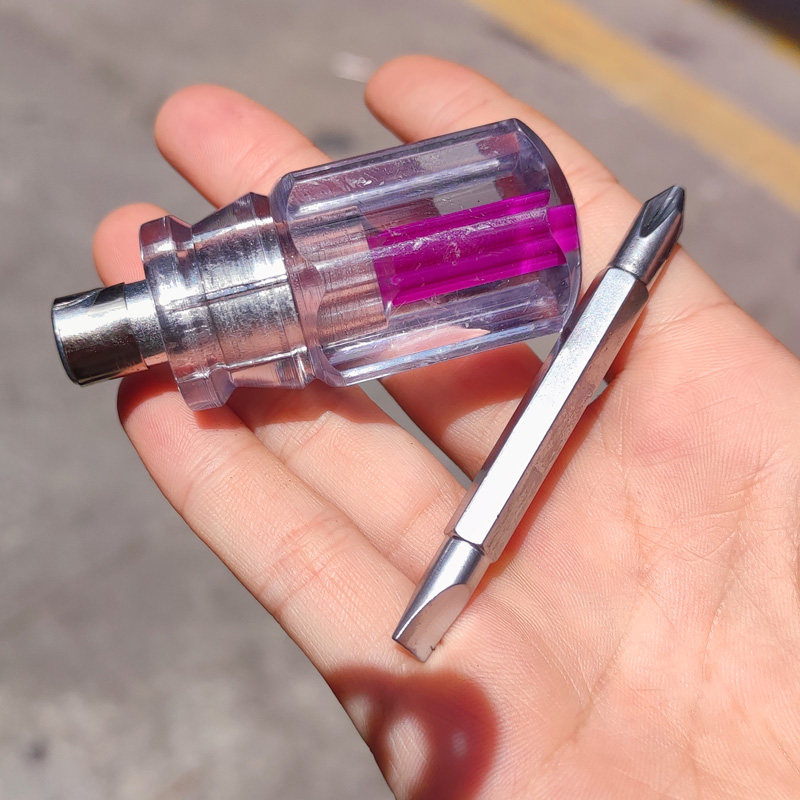 迷你萝卜头螺丝刀两用双头十字一字强磁螺丝批透明水晶批改锥起子,厨房电器,商用制热电器配件,淘宝优惠券,粉丝福利购,淘宝优惠卷