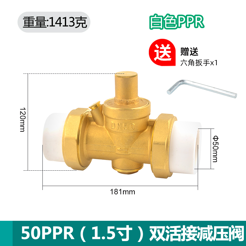 全铜家用稳压阀净水器热n水器ppr20/25自来水管减压阀4 6分PE接头
