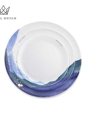 RoyalDutch皇家荷兰水与餐桌骨瓷餐盘甜品盘欧式餐具高档精致礼物