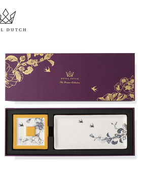 RoyalDutch皇家荷兰茶与花的邂逅骨瓷首饰盒饰品收纳盒闺蜜礼物