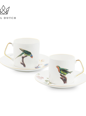 RoyalDutch皇家荷兰美术馆骨瓷咖啡杯碟高档精致下午茶具新婚礼物