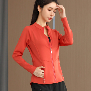 2026新款大码瑜伽立领外套女春秋跑步健身宽松显瘦运动服速干上衣