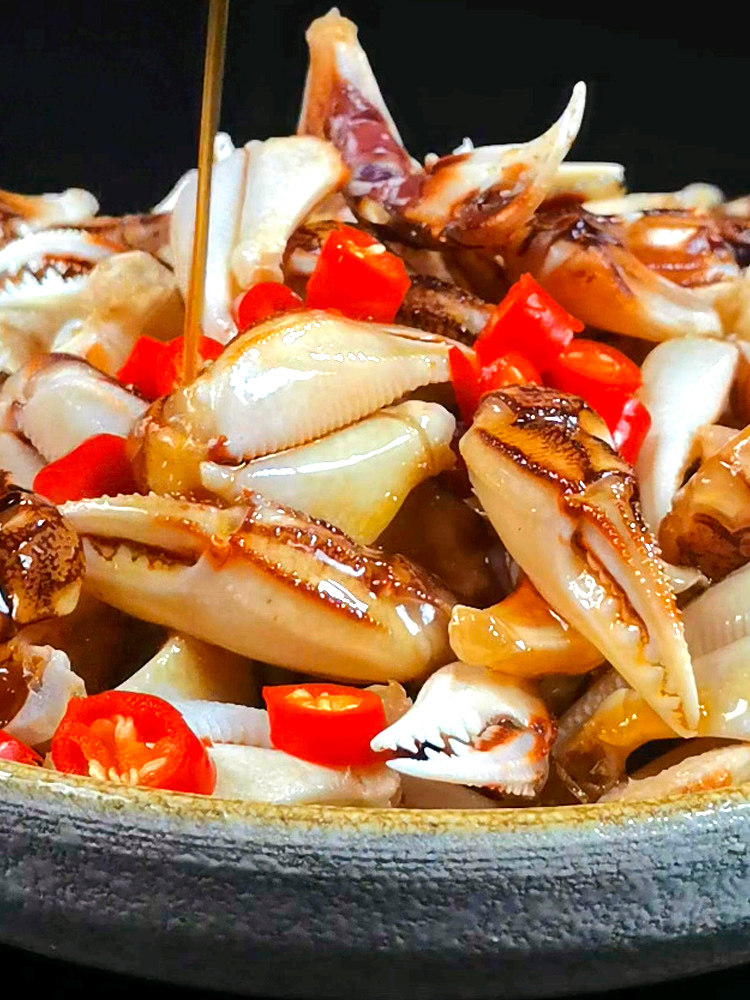 新货麻辣小海鲜青岛麻辣醉蟹钳生淹蟹脚蟹腿香辣蟹即食螃蟹