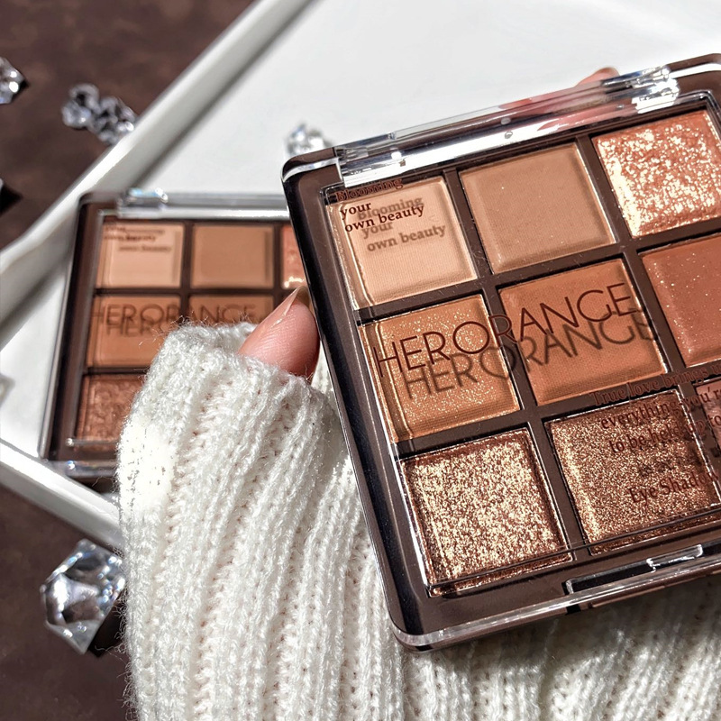HERORANGE九色巧克力眼影盘珠光