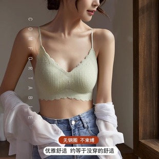 维多利亚蕾丝后背交叉肩带新款 夏季 美背吊带背心抹胸女内衣文胸