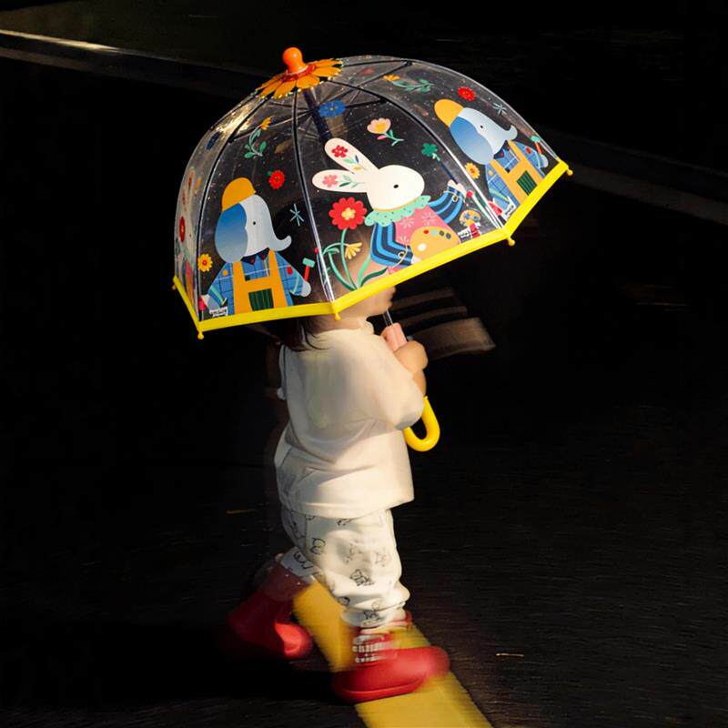 儿童雨伞透明雨伞自动伞室外长柄伞小学生上学幼儿园宝宝男孩女孩