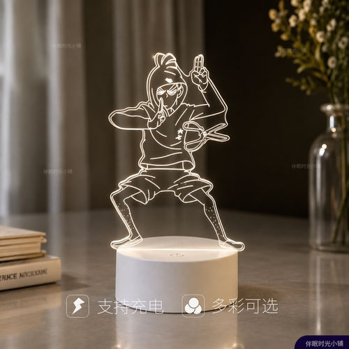 刺客伍六七亚克力小夜灯梅花十三动漫周边桌面摆件创意生日礼物