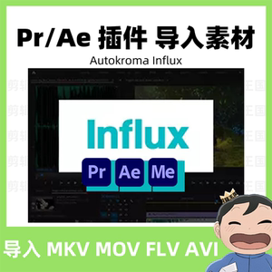 Pr插件格式扩展编解码器Influx导入视频Ae混剪素材MKV FLV AVIMOV