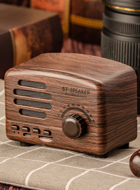 Mini Retro Bluetooth Speaker Vintage Decor Wireless Speaker