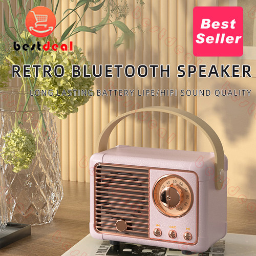 Retro Bluetooth Speaker Vintage Decor Small Wireless Speaker