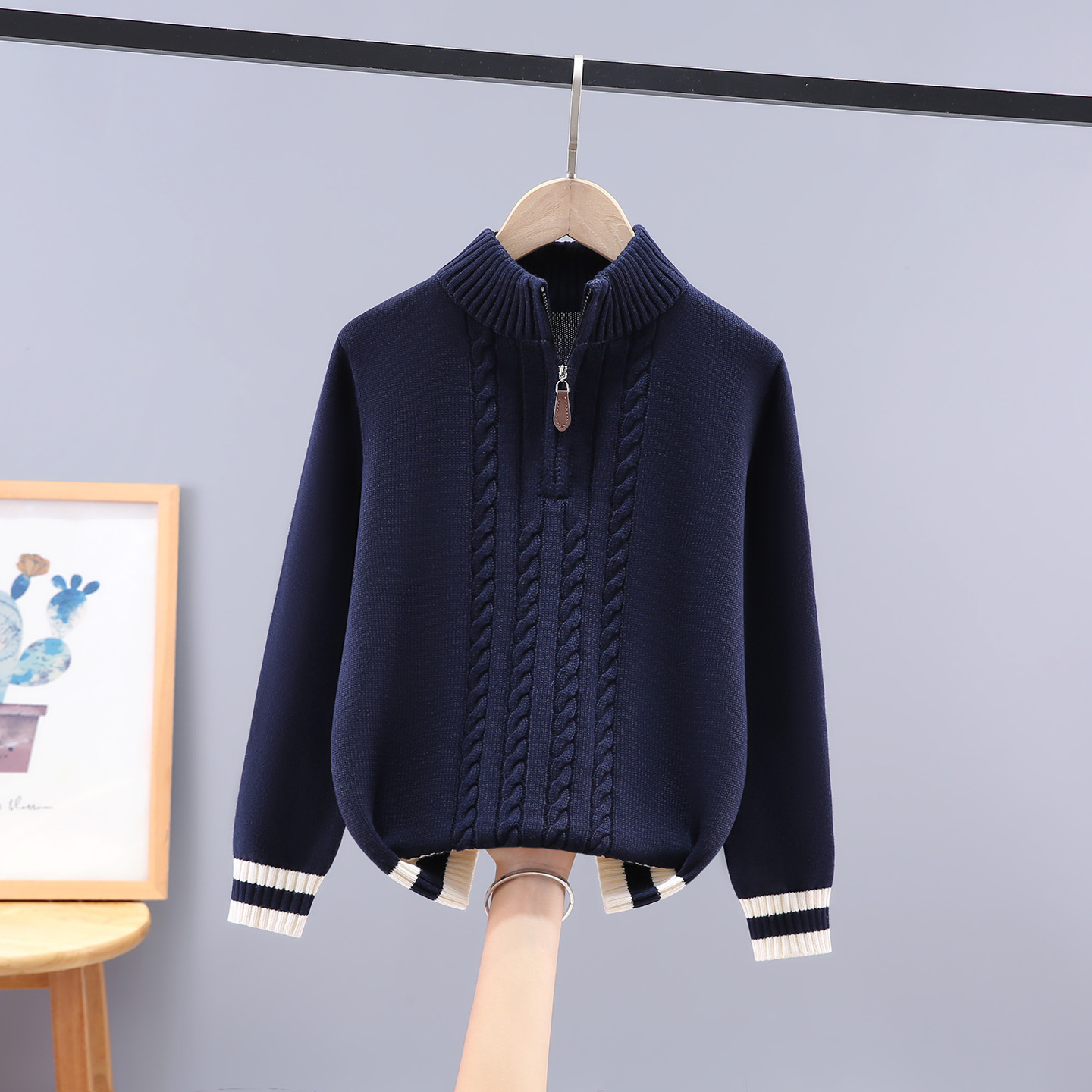 毛衣男童纯棉秋冬2025新款冬季