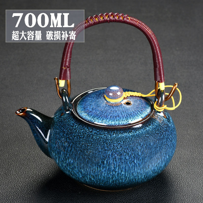 茶具茶壶陶瓷大号家用提梁壶水壶大容量泡冷凉复古