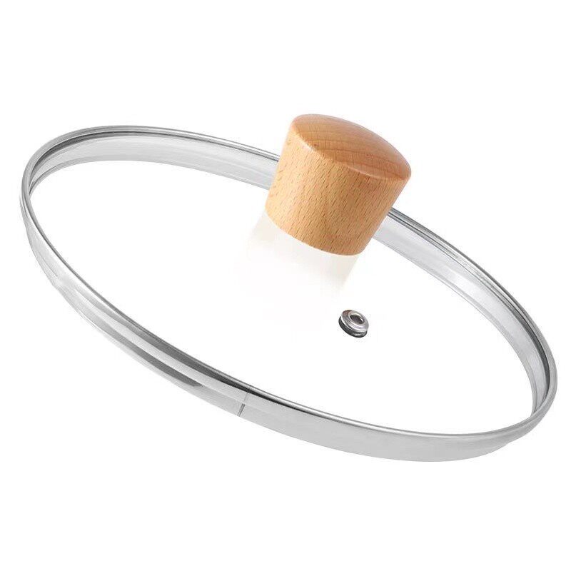 炒锅奶锅汤锅锅盖平底锅钢化玻璃不锈钢盖子18/20/22/24/26/28cm