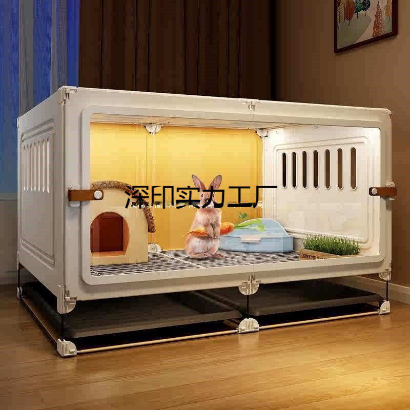 兔笼兔子笼子带厕所兔笼子家用大号荷兰猪豚鼠笼子观赏别墅宠物