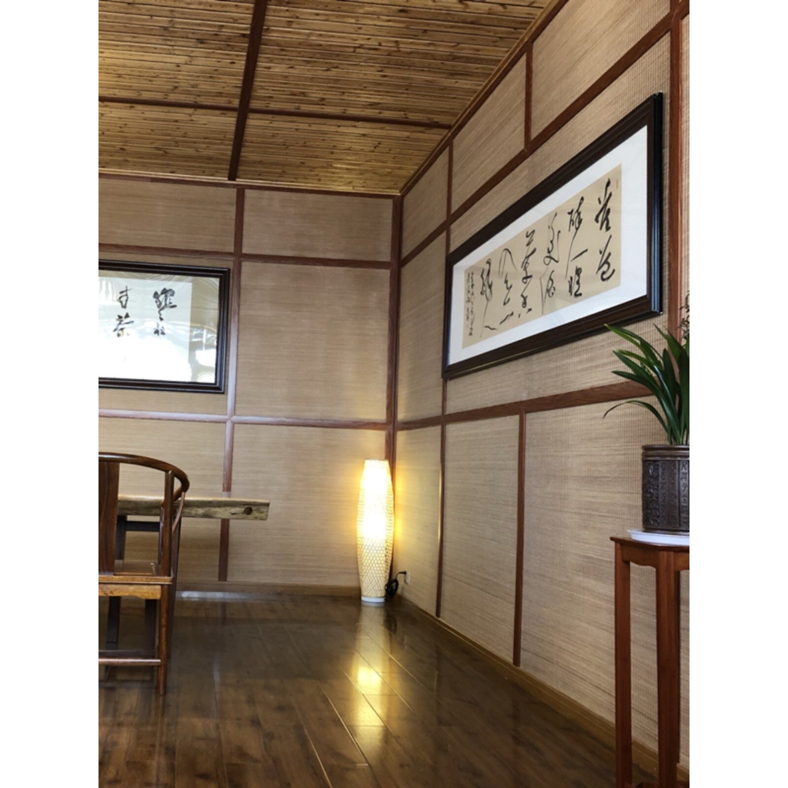 ?装修竹帘竹编席吊顶墙面装饰民宿餐馆茶楼仿古藤草木饰面材