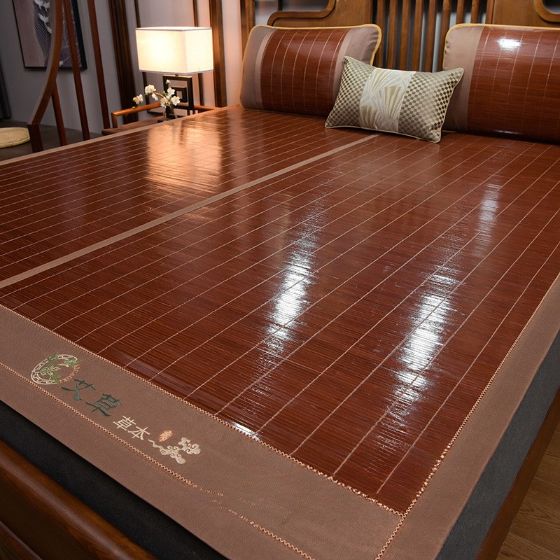 竹席凉席正反两用草席子双面家用老式藤席单人可折叠冰丝竹子夏季