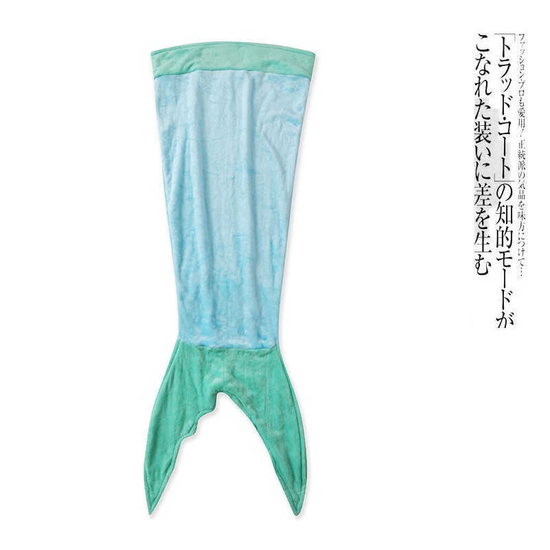 毛毛绒鱼尾睡袋 冬季新款亲子装舒适拼色拼接美人鱼保暖睡袋26637