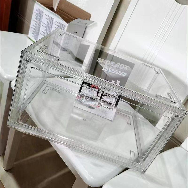亚克力透明鞋盒AJ球鞋收纳盒磁吸加厚硬塑料防氧化简易防尘鞋柜,收纳整理,桌面收纳盒,淘宝优惠券,粉丝福利购,淘宝优惠卷