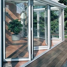 全景重型铝合金折叠门阳台隔断开隐形推拉门商铺门面无地轨移门