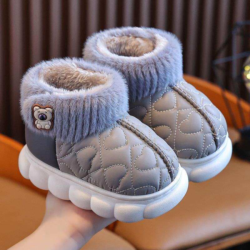 儿童棉鞋2025冬季男童保暖女童室内宝宝防水防滑加厚外穿靴子