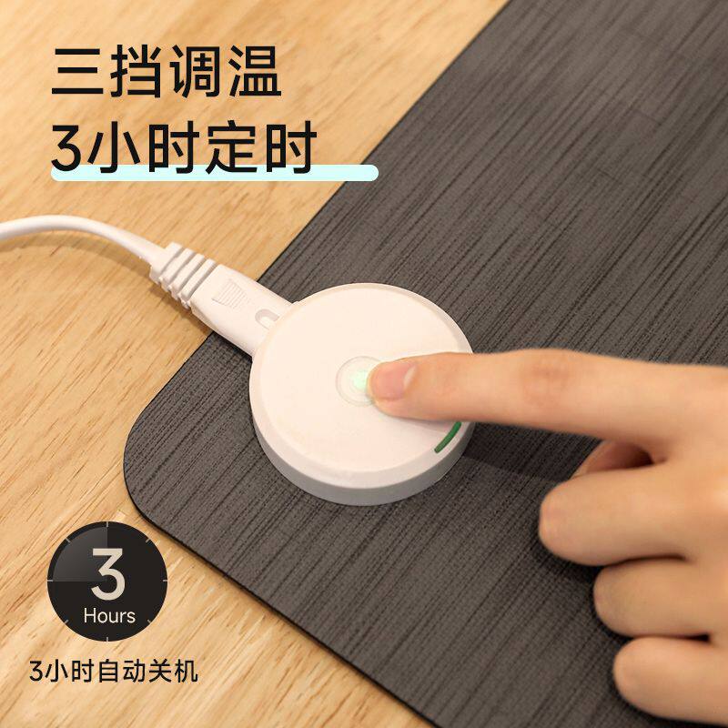 加热鼠标垫纯色加厚发热垫暖手垫办公室桌面垫加热暖手暖桌垫