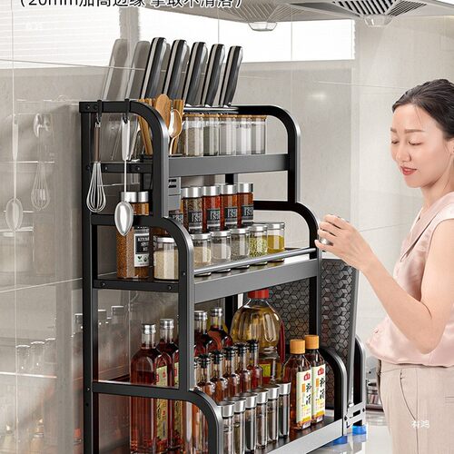 厨房调料置物架筷子刀架台面多功能调味品厨具用品收纳架多层架子