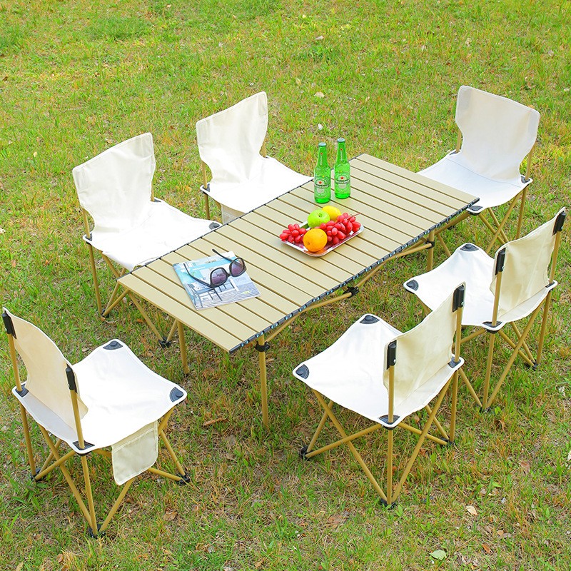 户外折叠桌露营野餐便携式超轻桌椅子野营家庭蛋卷桌装备用品套装