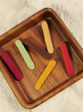 韩国彩色发卡手工编织毛线发饰秋冬高级感头箍侧边刘海夹夹子头饰