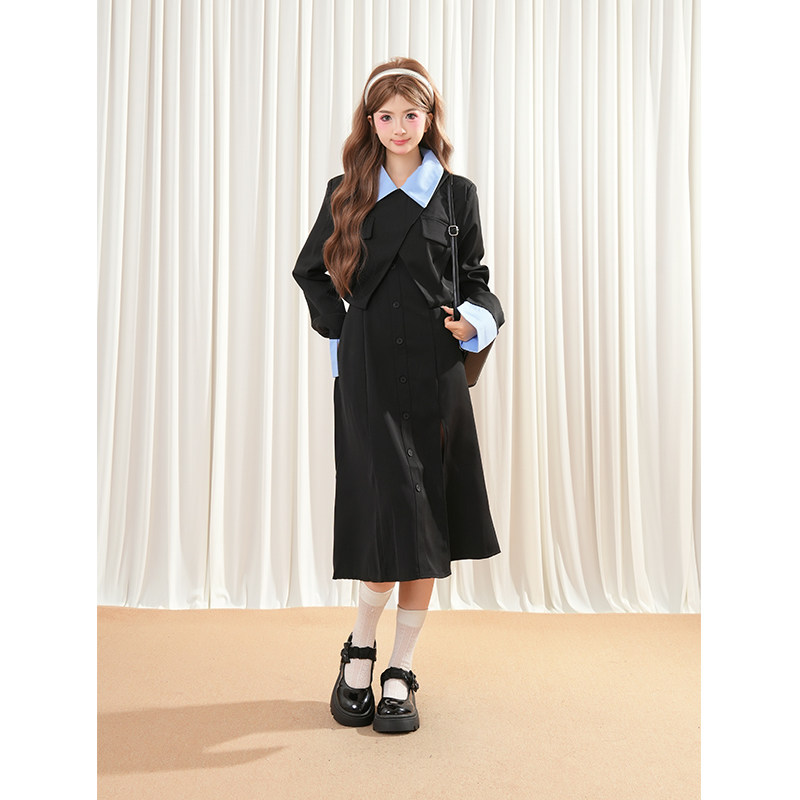 黑标米兰 气场到位气质西装闺蜜裙套装新款春装两件套装女装裙子