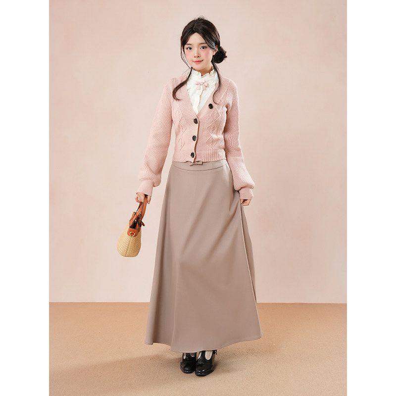 花熏凛然 时尚气质百搭显瘦毛织外套+打底背心+半身裙套装秋冬女,女装/女士精品,时尚套装,淘宝优惠券,粉丝福利购,淘宝优惠卷