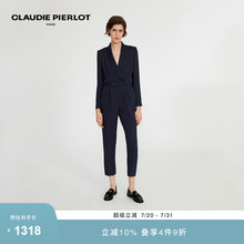 CLAUDIE PIERLOT Outlets女装深蓝色法式收腰连体长裤CFPCO00147
