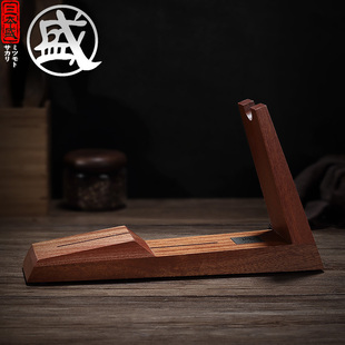 日本三本盛实木菜刀架置物架新款厨房高档家用单独放刀具收纳座