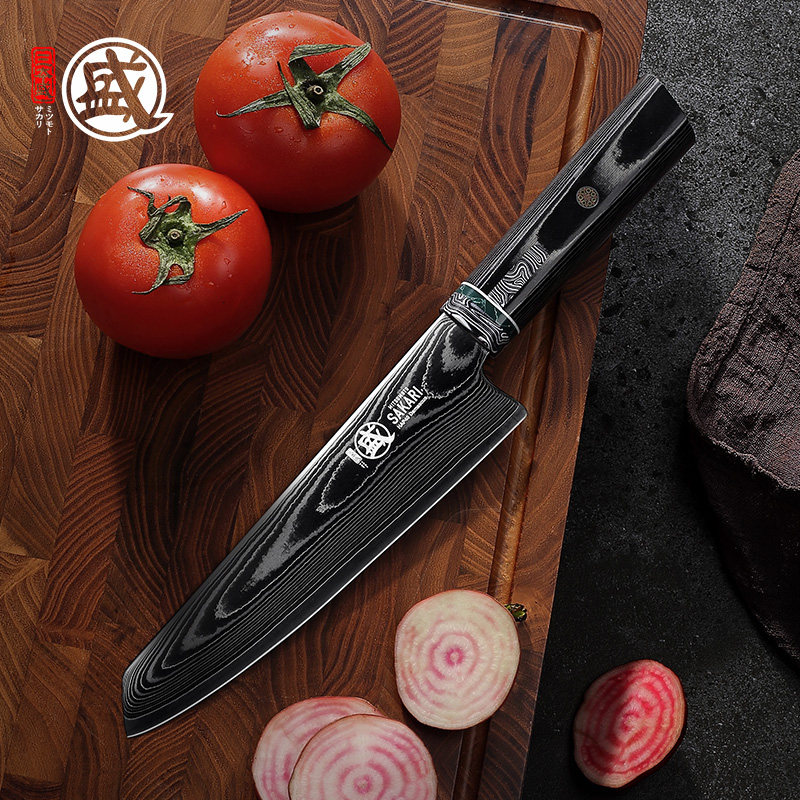 日本大马士革钢日式锻打菜刀