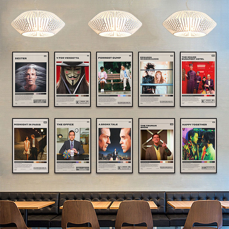 经典电影装饰画私人电影院挂画小酒馆阿甘正传泰坦尼克号壁画