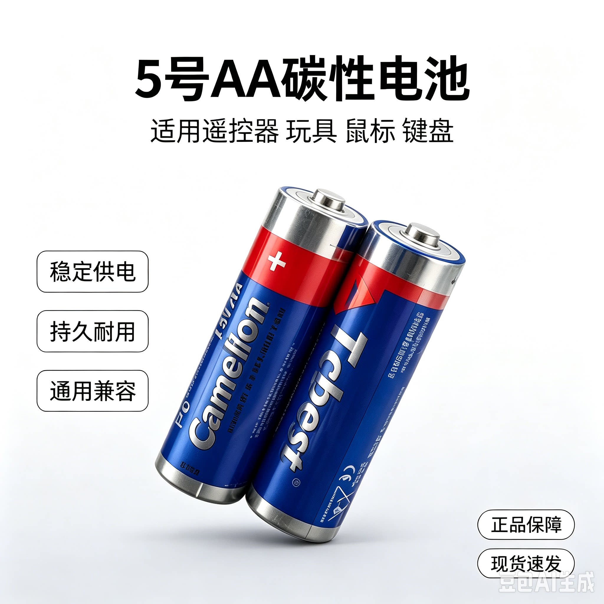 5号干电池七7号普通碳性1.5v万用表9V充电电池仪表遥控器鼠标专用
