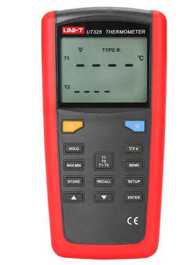优利德UT321/325接触式测温仪高精度K型温度计数字点温计UT320A/D