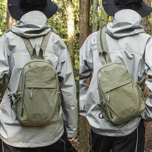 日本进口多功能胸包男女小型双肩包户外登山小背包防水旅行斜挎包