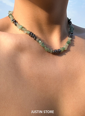 波西米亚不规则水晶项链