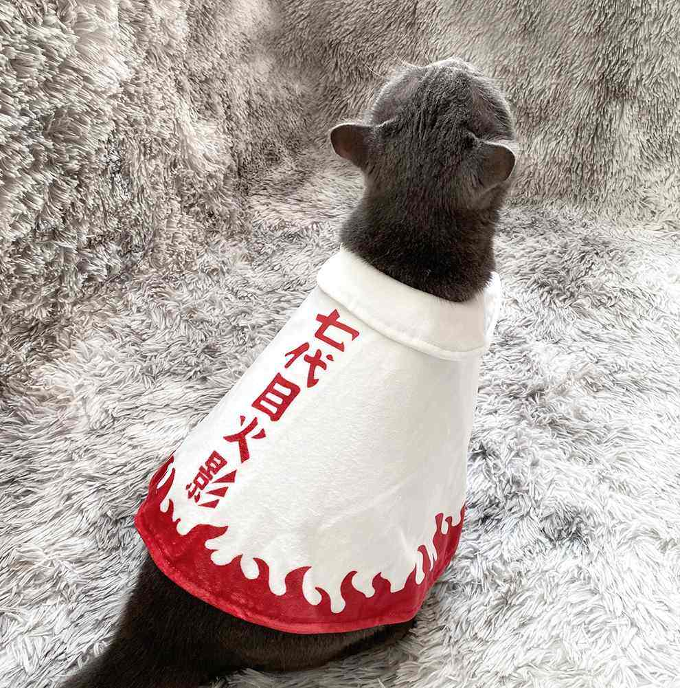 鸣人七代目火影忍者猫咪披风宠物用品狗狗居家空调房衣服cos装扮