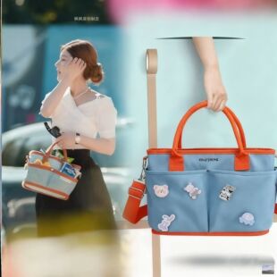 许我耀眼许妍赵露思同款妈咪包时尚大容量收纳包分格母婴包手提包