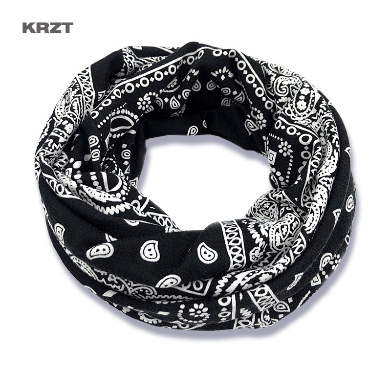 腰果花围脖男脖套头巾防风沙面罩