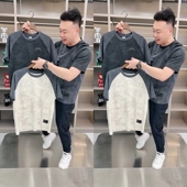 休闲圆领宽松透气半袖 2025年夏季 ins T恤男士 时尚 新款 简约拼接短袖