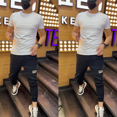 潮流纯色打底休闲半袖 BXBM2025年夏季 男潮ins t恤男士 时尚 净版 短袖