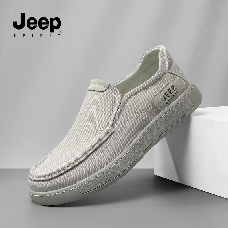 Jeep吉普男鞋休闲一脚蹬布鞋