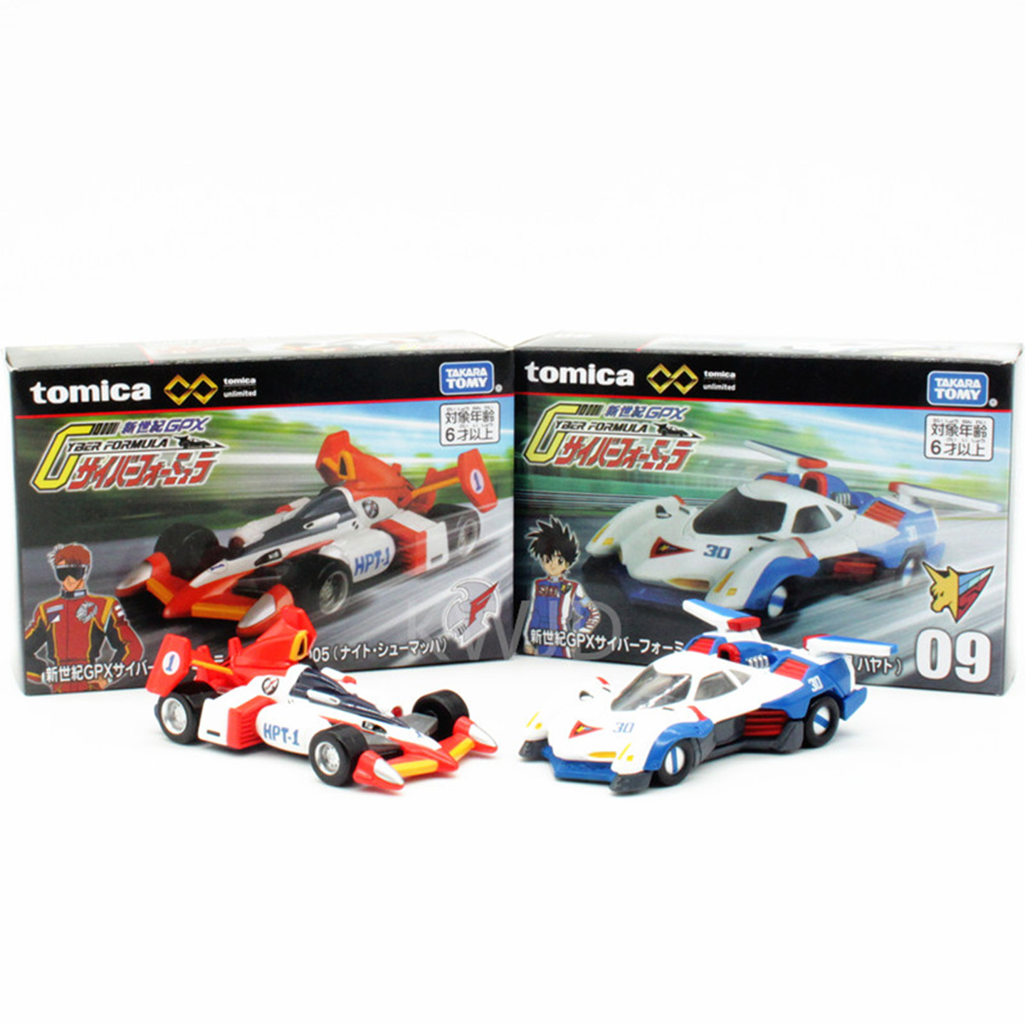 TOMY多美卡tomica无限仿真车模型 四驱新世纪GPX赛博方程式舒马赫