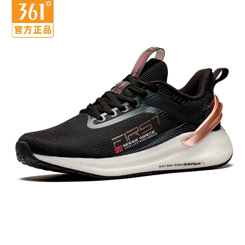 361°运动鞋女鞋2023新款q弹网面透气防滑减震软底休闲百搭跑步鞋